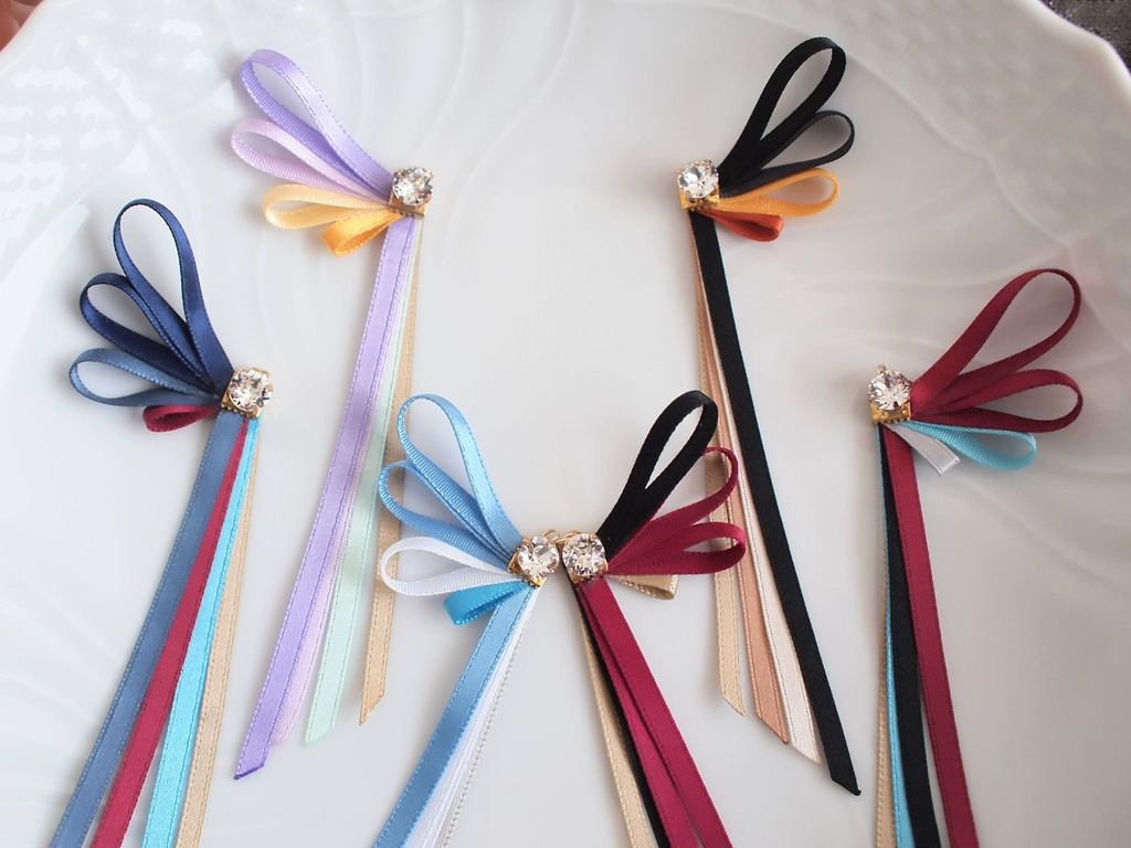 加州清光 大和守安定 和泉守兼定 堀川国広 蜂須賀虎徹 長曽祢虎徹 【刀蝶の絹飾り】マスクリボンorピアスorイヤリング