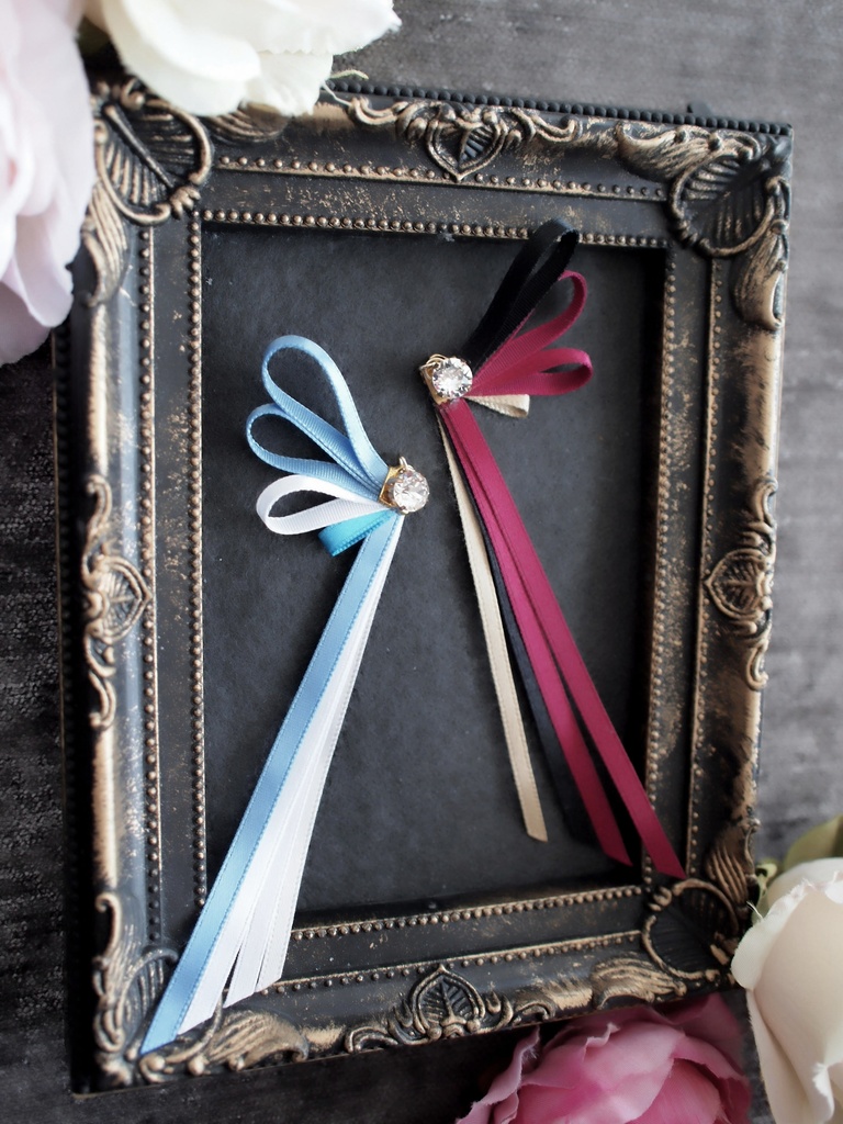 加州清光 大和守安定 和泉守兼定 堀川国広 蜂須賀虎徹 長曽祢虎徹 【刀蝶の絹飾り】マスクリボンorピアスorイヤリング