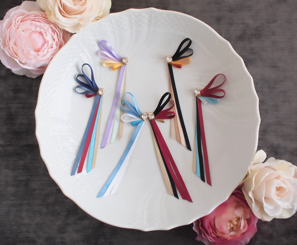 加州清光 大和守安定 和泉守兼定 堀川国広 蜂須賀虎徹 長曽祢虎徹 【刀蝶の絹飾り】マスクリボンorピアスorイヤリング