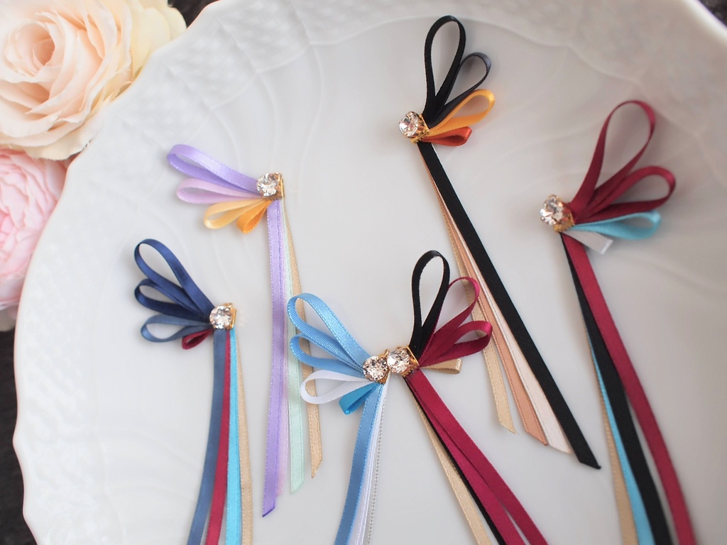 加州清光 大和守安定 和泉守兼定 堀川国広 蜂須賀虎徹 長曽祢虎徹 【刀蝶の絹飾り】マスクリボンorピアスorイヤリング