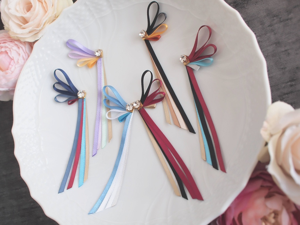 加州清光 大和守安定 和泉守兼定 堀川国広 蜂須賀虎徹 長曽祢虎徹 【刀蝶の絹飾り】マスクリボンorピアスorイヤリング