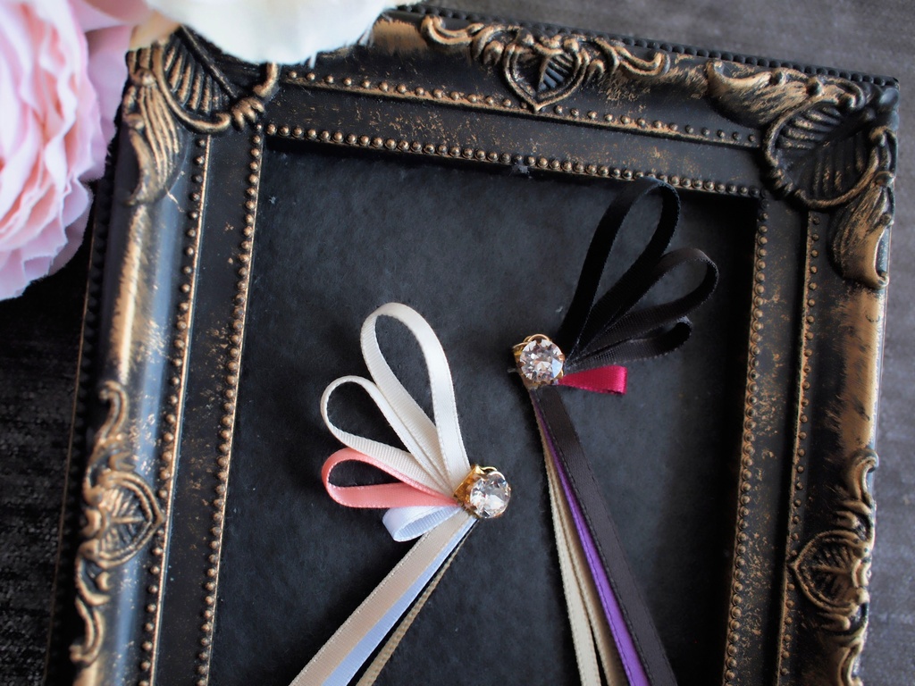 石切丸 にっかり青江 千子村正 蜻蛉切 物吉貞宗 大倶利伽羅【刀蝶の絹飾り】マスクリボンorピアスorイヤリング