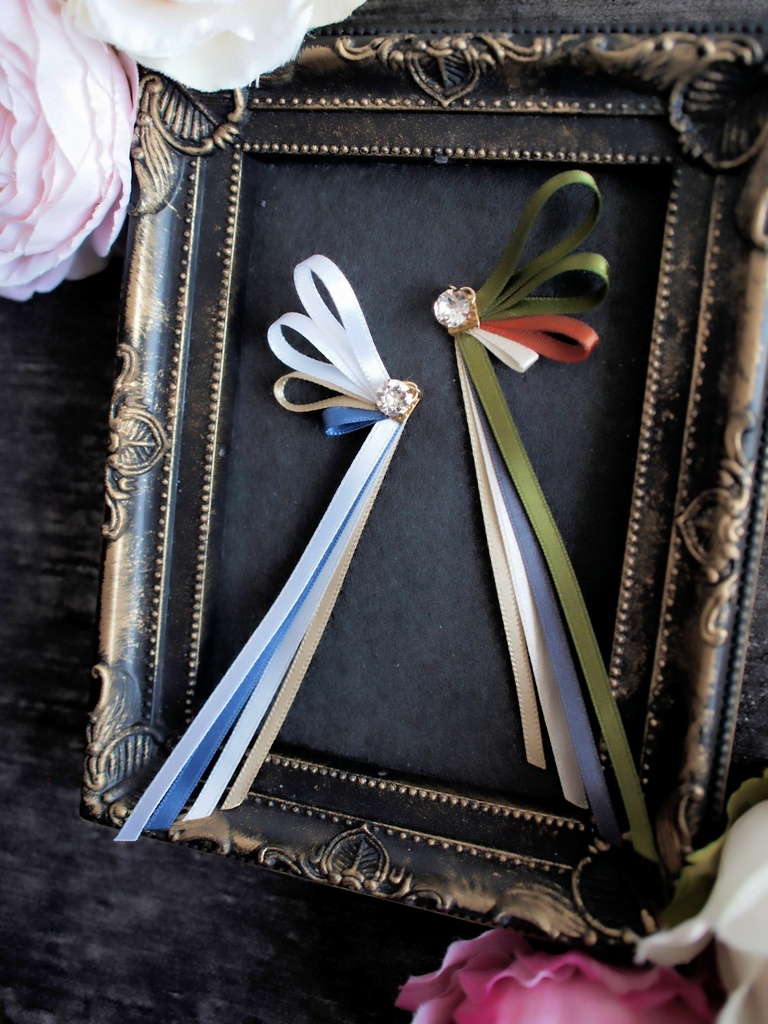 鶴丸国永 篭手切江 千子村正 蜻蛉切 御手杵 明石国行【刀蝶の絹飾り】マスクリボンorピアスorイヤリング