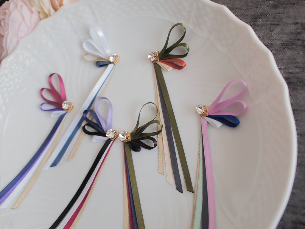 鶴丸国永 篭手切江 千子村正 蜻蛉切 御手杵 明石国行【刀蝶の絹飾り】マスクリボンorピアスorイヤリング