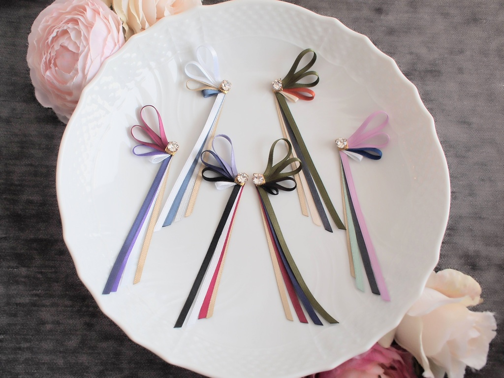 鶴丸国永 篭手切江 千子村正 蜻蛉切 御手杵 明石国行【刀蝶の絹飾り】マスクリボンorピアスorイヤリング