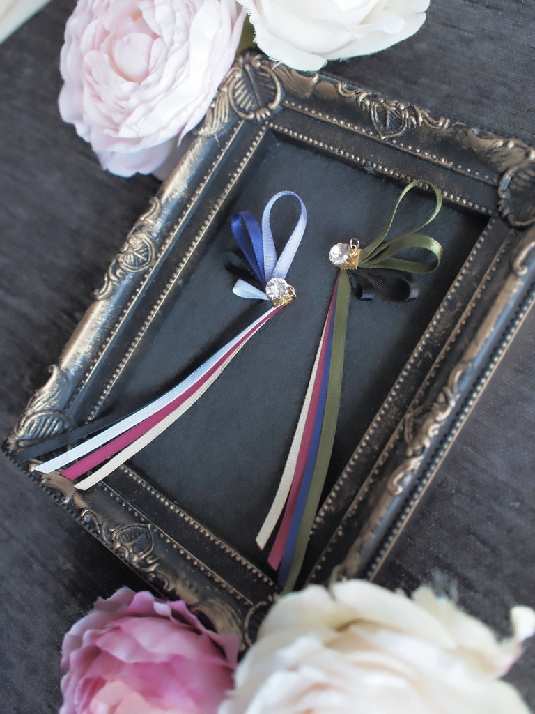 鶴丸国永 篭手切江 千子村正 蜻蛉切 御手杵 明石国行【刀蝶の絹飾り】マスクリボンorピアスorイヤリング