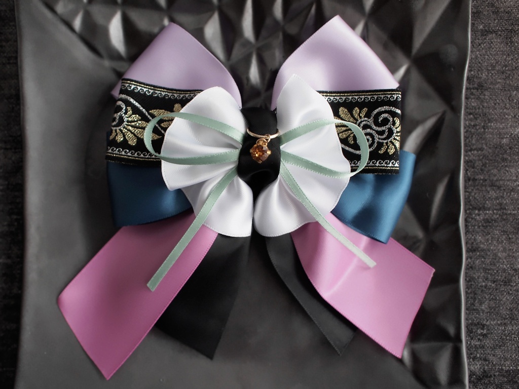 蜻蛉切 千子村正【夢見蝶の絹飾り】ペンラリボンorバッグチャームorヘアアクセ