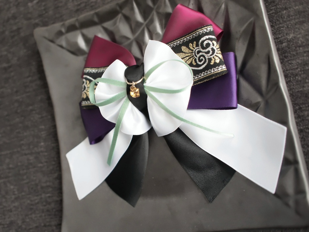 蜻蛉切 千子村正【夢見蝶の絹飾り】ペンラリボンorバッグチャームorヘアアクセ