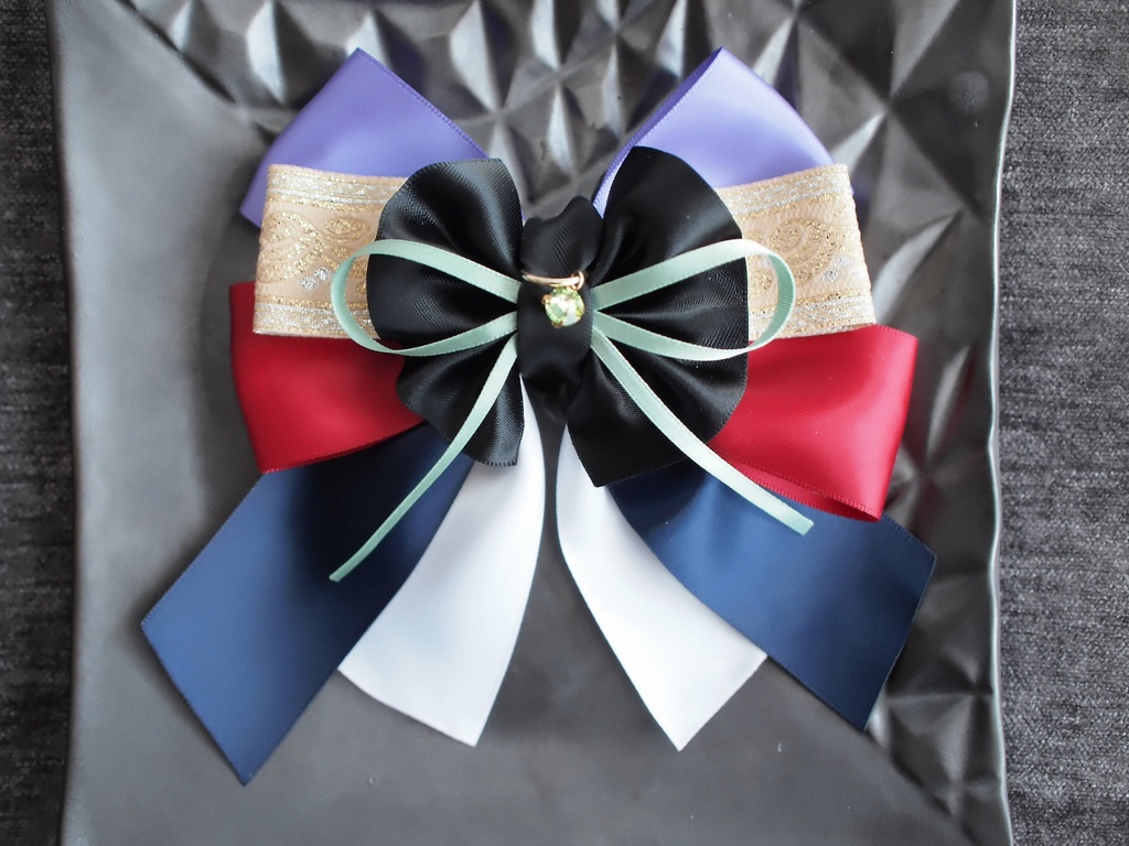 明石国行 堀川国広 大和守安定【夢見蝶の絹飾り】ペンラリボンorバッグチャームorヘアアクセ