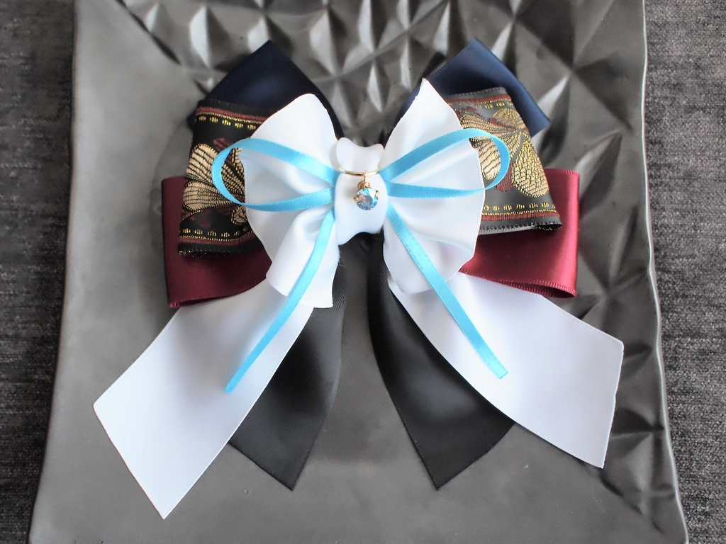 明石国行 堀川国広 大和守安定【夢見蝶の絹飾り】ペンラリボンorバッグチャームorヘアアクセ