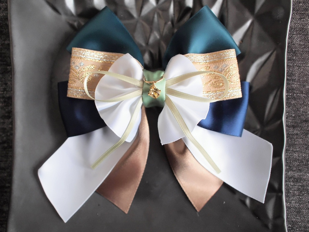 髭切 にっかり青江 今剣【夢見蝶の絹飾り】ペンラリボンorバッグチャームorヘアアクセ