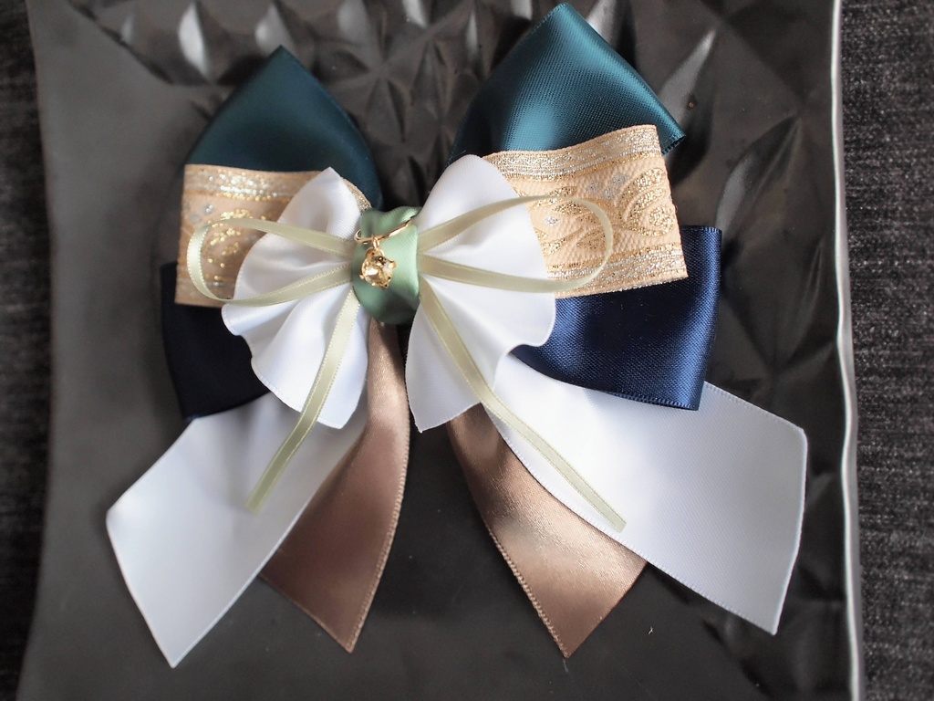 髭切 にっかり青江 今剣【夢見蝶の絹飾り】ペンラリボンorバッグチャームorヘアアクセ