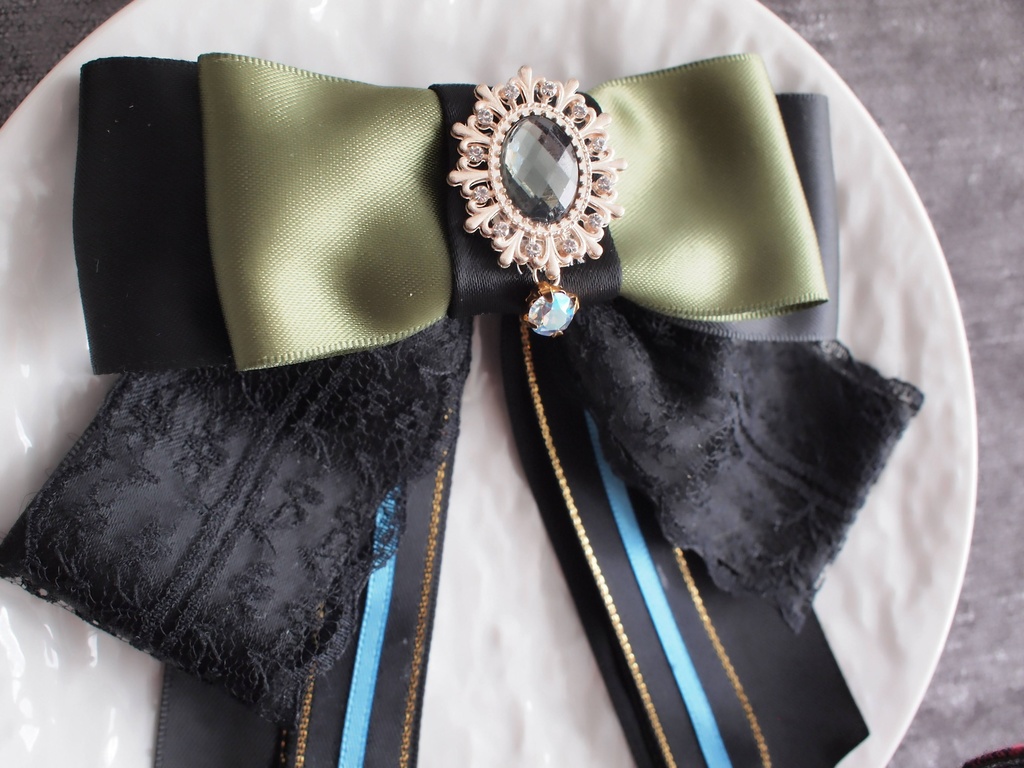 豊前江 篭手切江 桑名江 松井江 五月雨江 村雲江【羽衣藤の絹飾り】ペンラリボンorバッグチャームorヘアアクセ