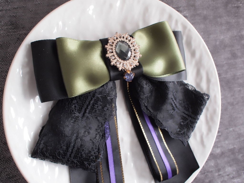 豊前江 篭手切江 桑名江 松井江 五月雨江 村雲江【羽衣藤の絹飾り】ペンラリボンorバッグチャームorヘアアクセ