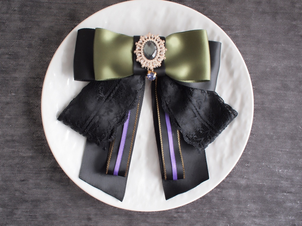 豊前江 篭手切江 桑名江 松井江 五月雨江 村雲江【羽衣藤の絹飾り】ペンラリボンorバッグチャームorヘアアクセ