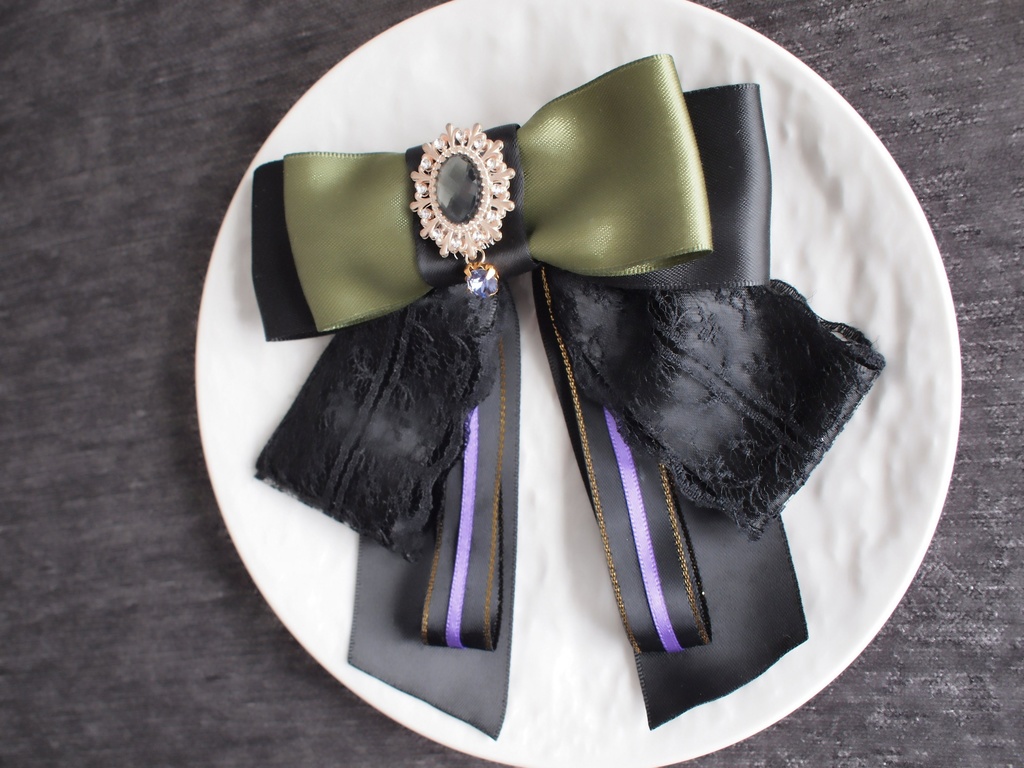 豊前江 篭手切江 桑名江 松井江 五月雨江 村雲江【羽衣藤の絹飾り】ペンラリボンorバッグチャームorヘアアクセ