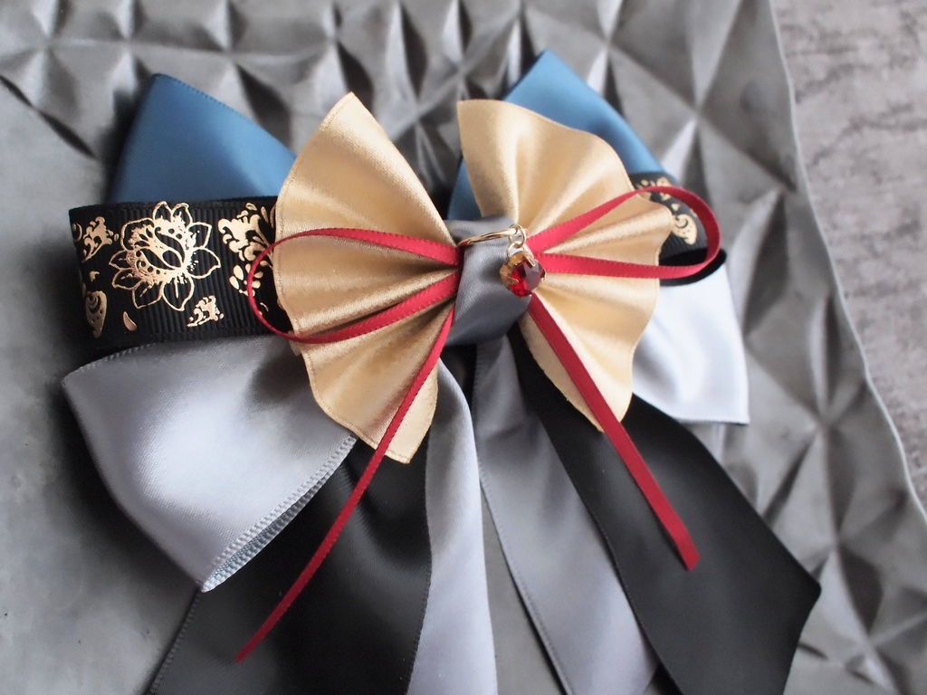 水心子正秀 大典太光世 【夢見蝶の絹飾り】ペンラリボンorバッグチャームorヘアアクセ