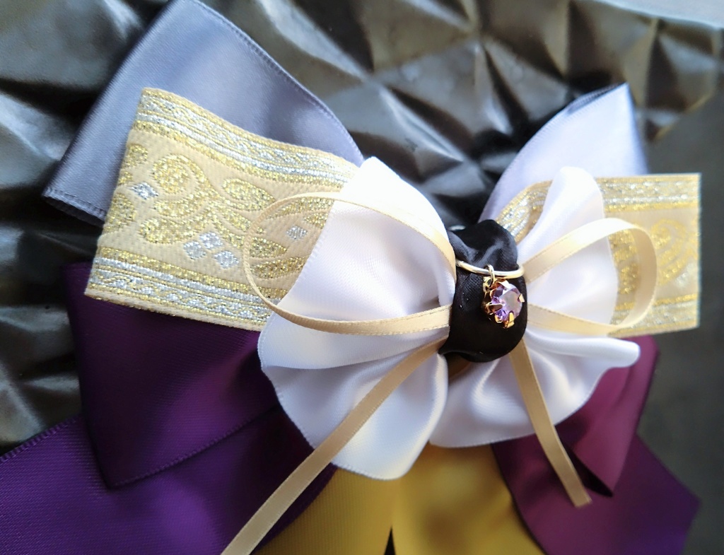 山姥切長義 三日月宗近 へし切長谷部 大般若長光【夢見蝶の絹飾り】ペンラリボンorバッグチャームorヘアアクセ