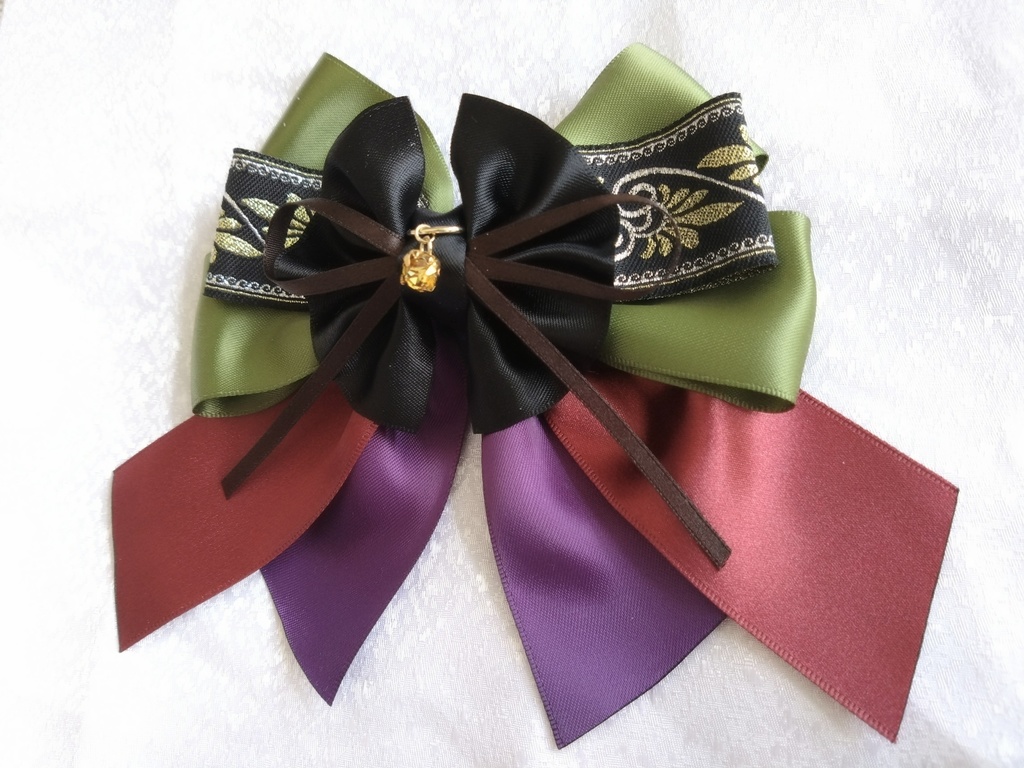 源清麿 膝丸 物吉貞宗 小狐丸 御手杵 巴形薙刀【夢見蝶の絹飾り】ペンラリボンorバッグチャームorヘアアクセ