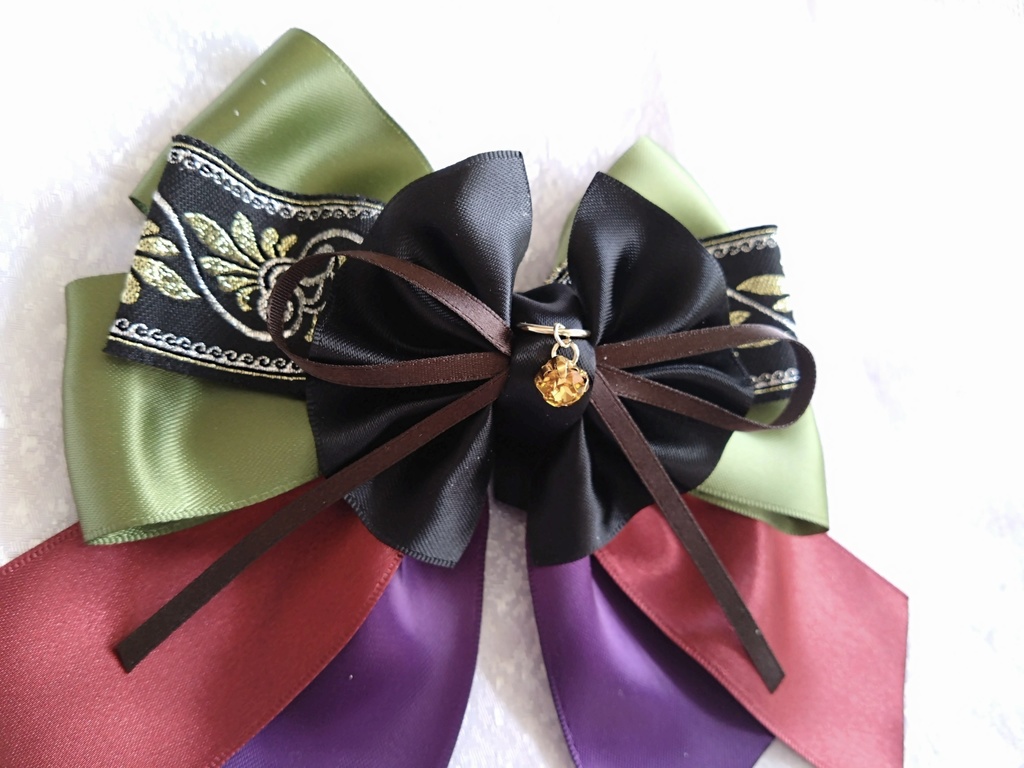 源清麿 膝丸 物吉貞宗 小狐丸 御手杵 巴形薙刀【夢見蝶の絹飾り】ペンラリボンorバッグチャームorヘアアクセ