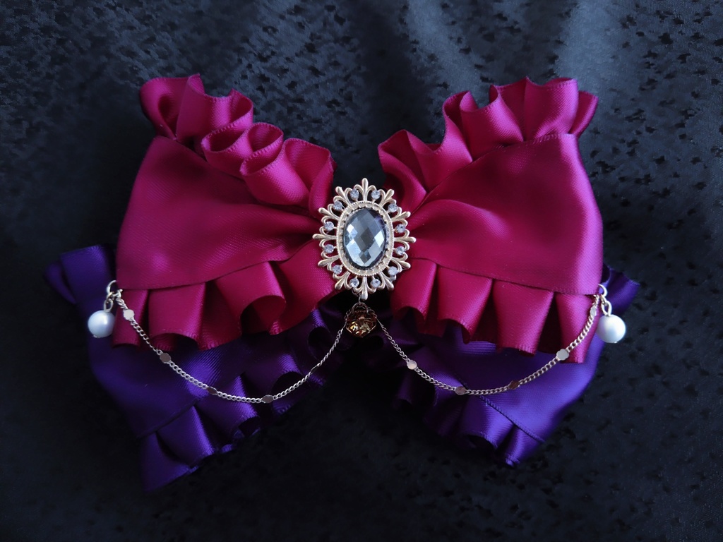 蜻蛉切 千子村正【金鳳花の絹飾り】ペンラリボンorバッグチャームorヘアアクセ