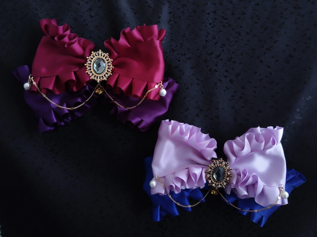 蜻蛉切 千子村正【金鳳花の絹飾り】ペンラリボンorバッグチャームorヘアアクセ