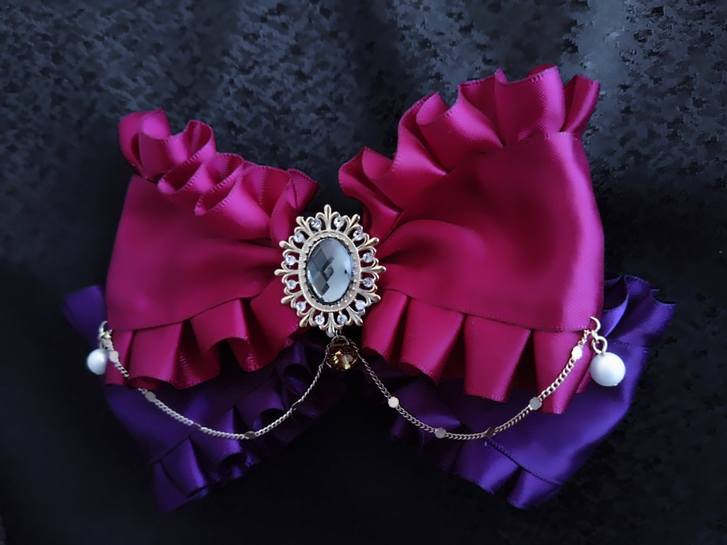 蜻蛉切 千子村正【金鳳花の絹飾り】ペンラリボンorバッグチャームorヘアアクセ