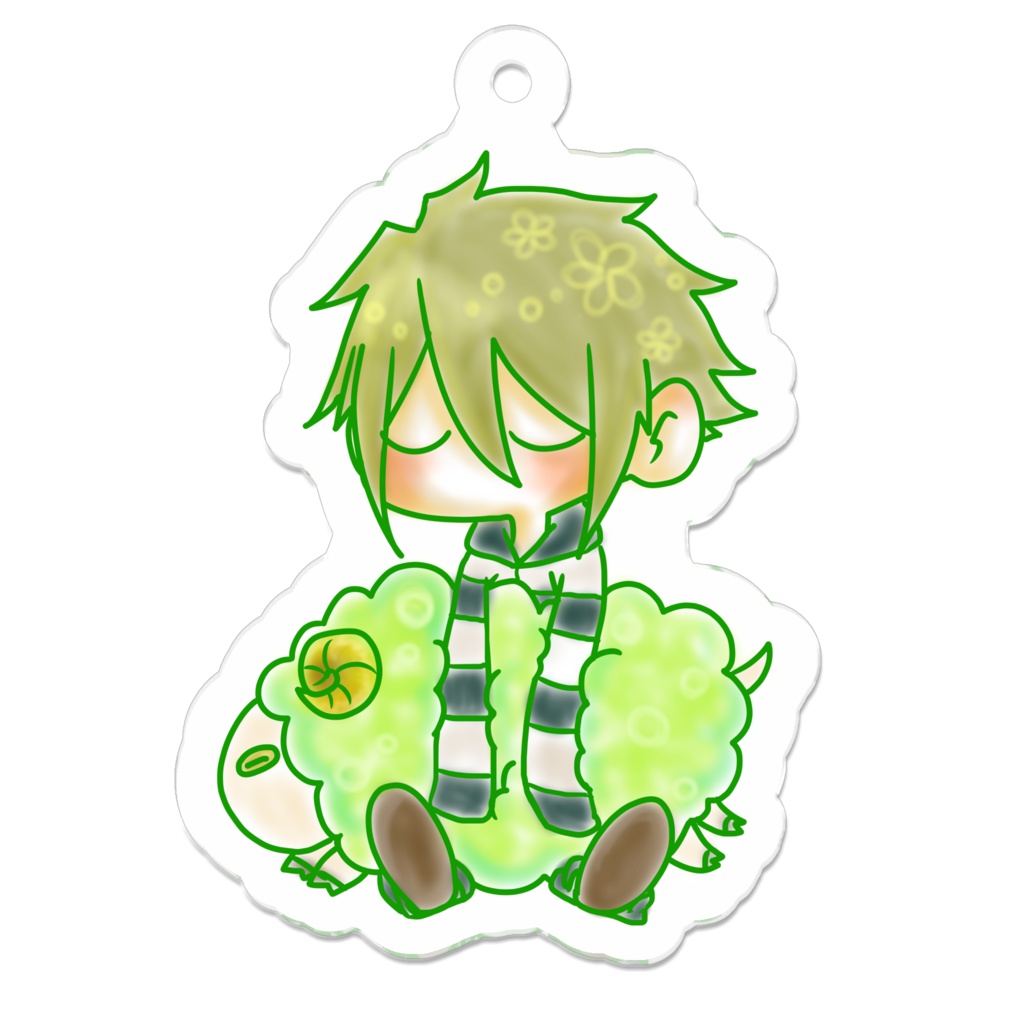 おやすみキーホルダー（羊）