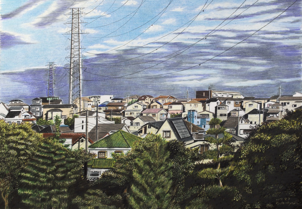 鉄塔のある風景 新座市新座
