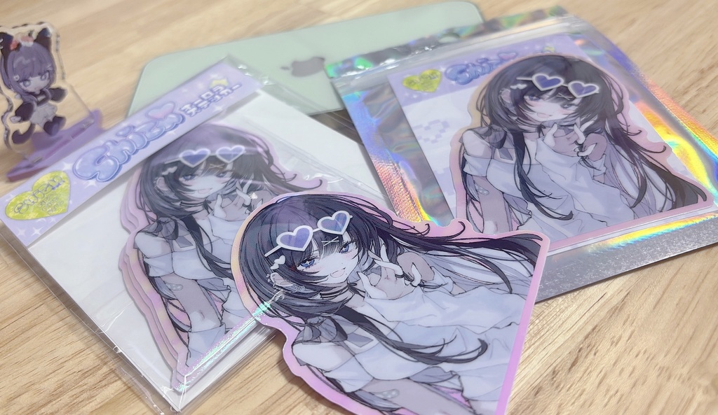 【10月入荷】紫都オーロラステッカー(8cm)