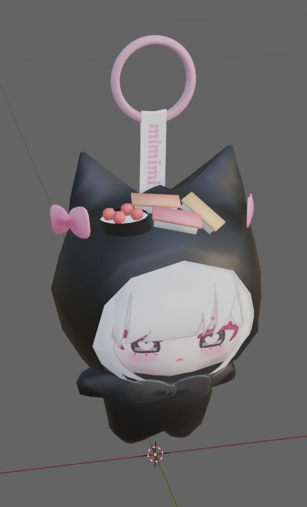 【無料】mitanちゃんぬいぐるみキーホルダー 🖤