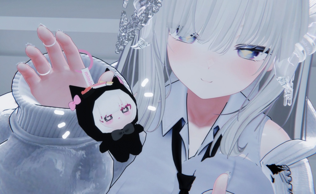 【無料】mitanちゃんぬいぐるみキーホルダー 🖤