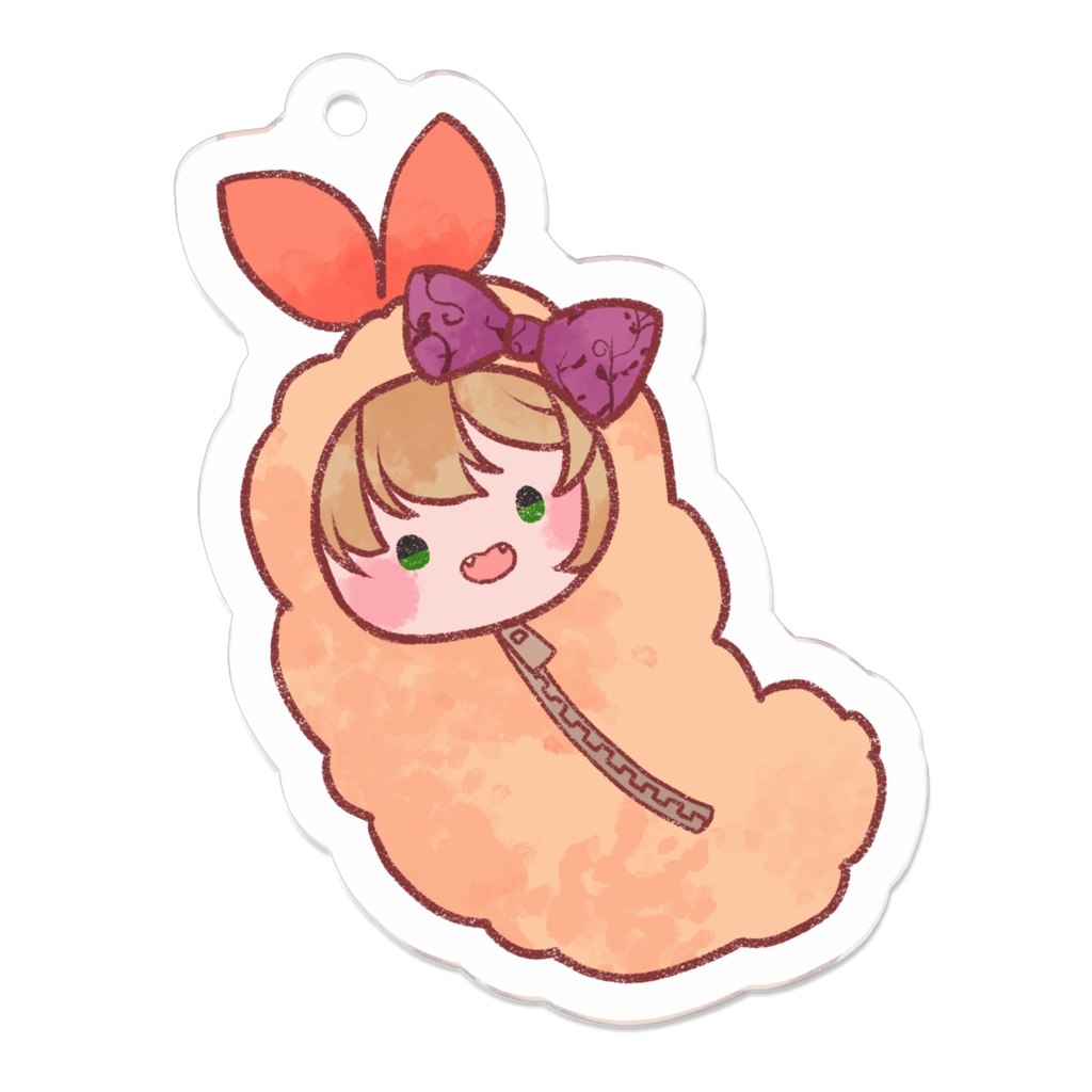 「ころろフライ」アクリルキーホルダー(コーティングあり)