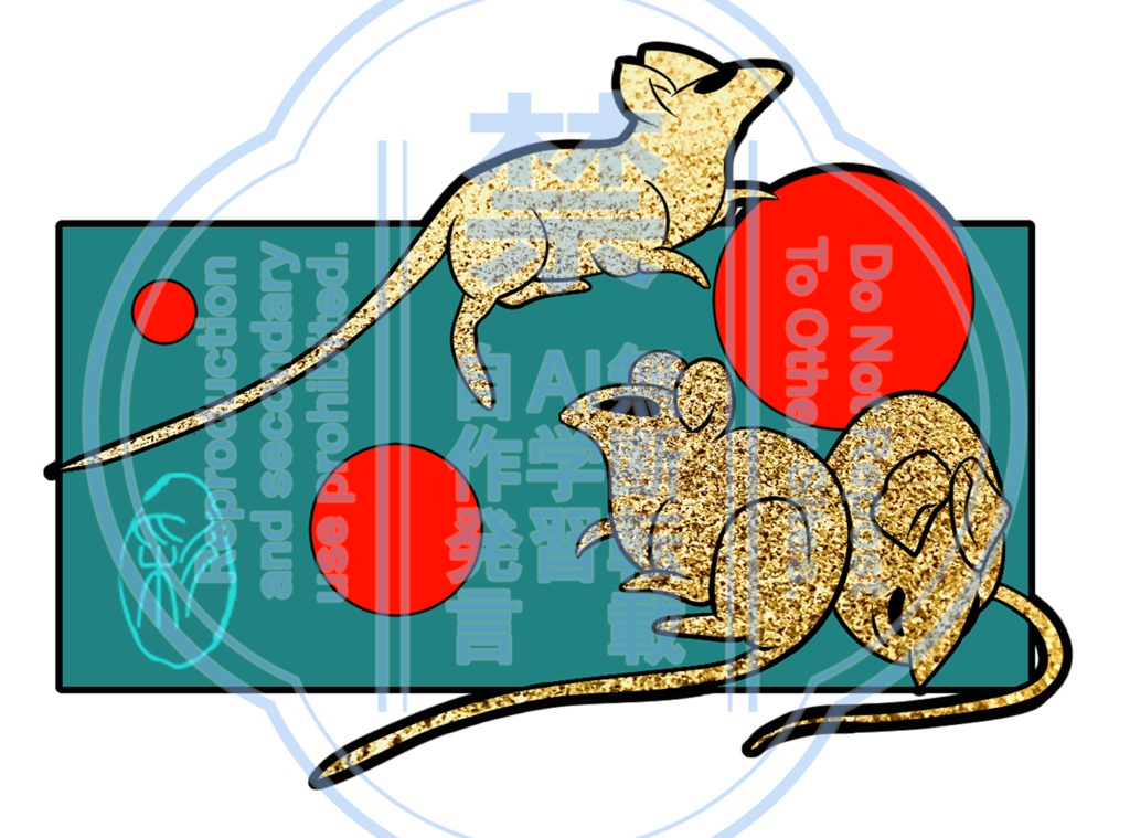 日本画風モチーフステッカー