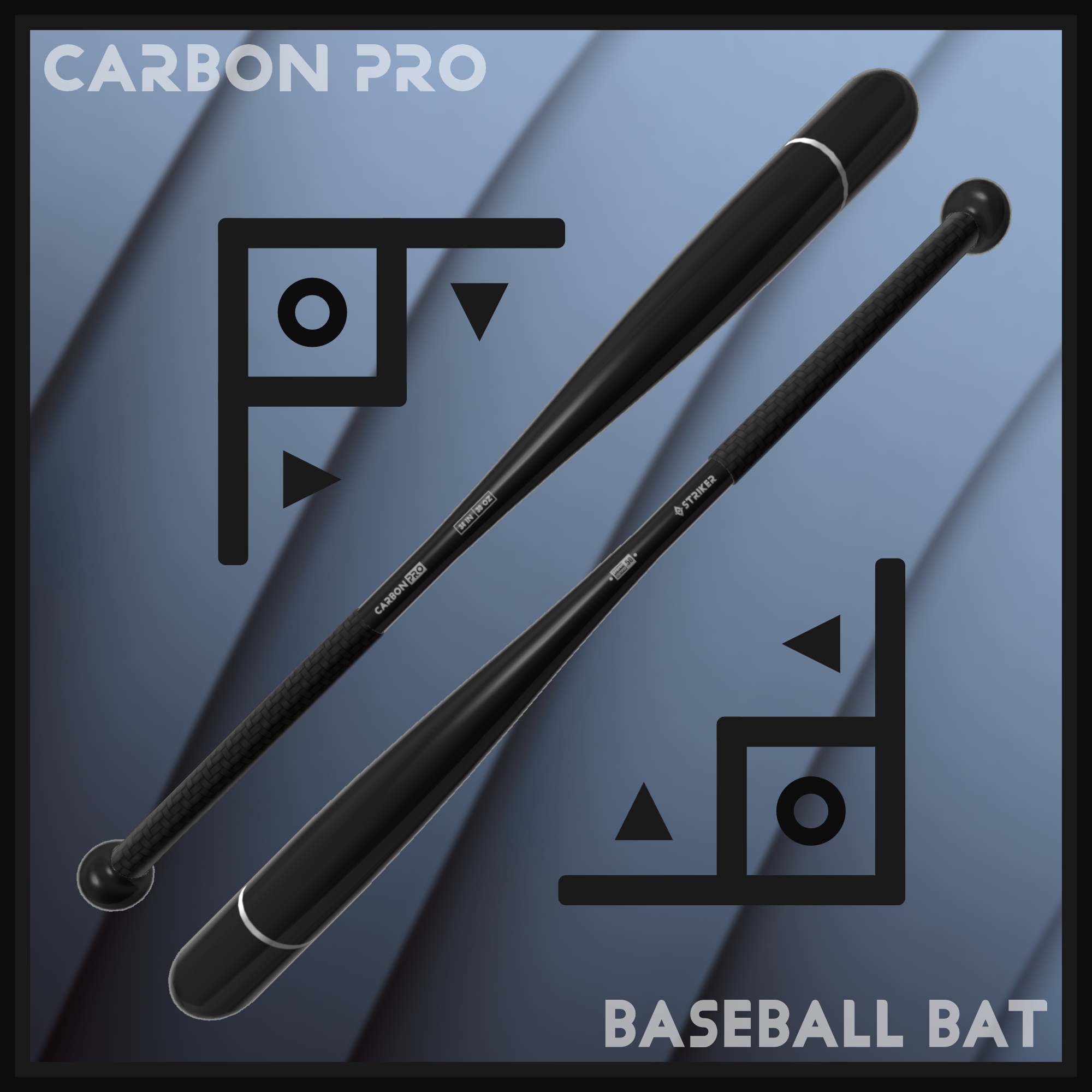 [ VRChat ] Carbon Fiber Baseball Bat / カーボンバット BOOTH