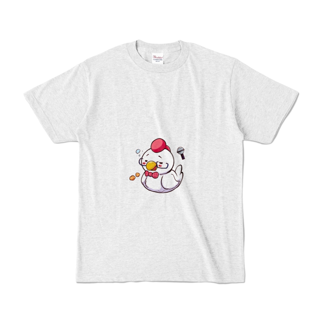 寝る鶏（子）は育つTシャツ文字無し（アッシュ）