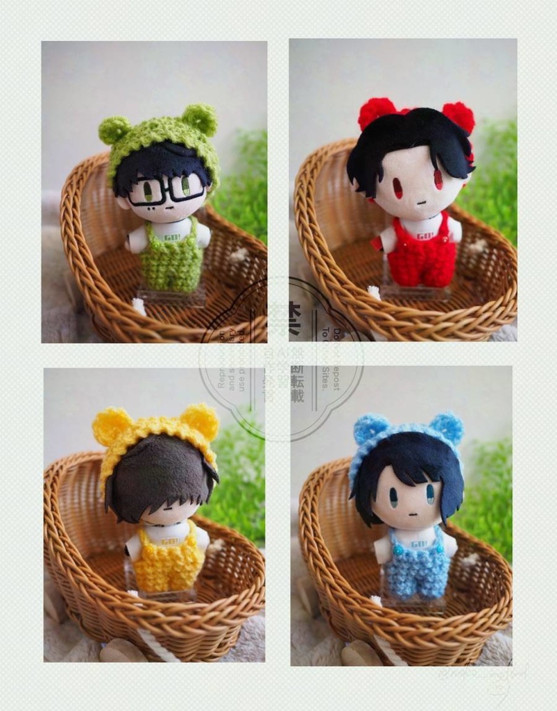 クマちゃん帽子&サロペットセット