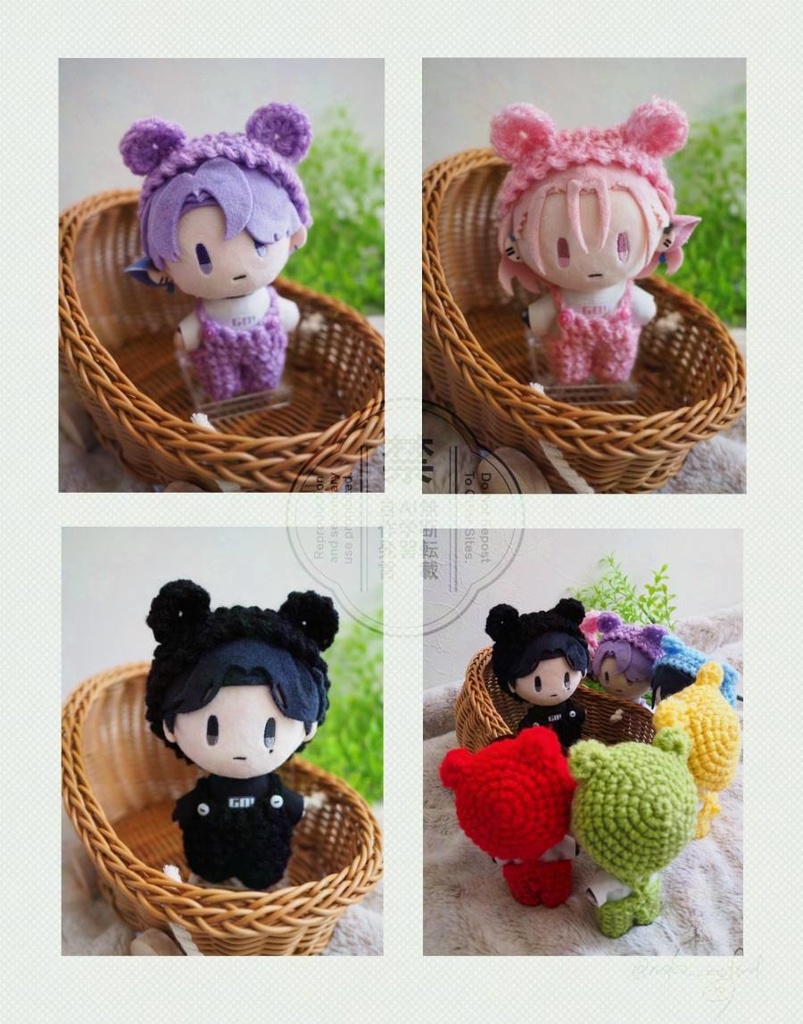 クマちゃん帽子&サロペットセット