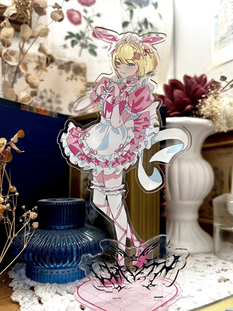 【B品になりますご注意ください】うさぎメイド♡アクリルスタンド♡(琥珀)