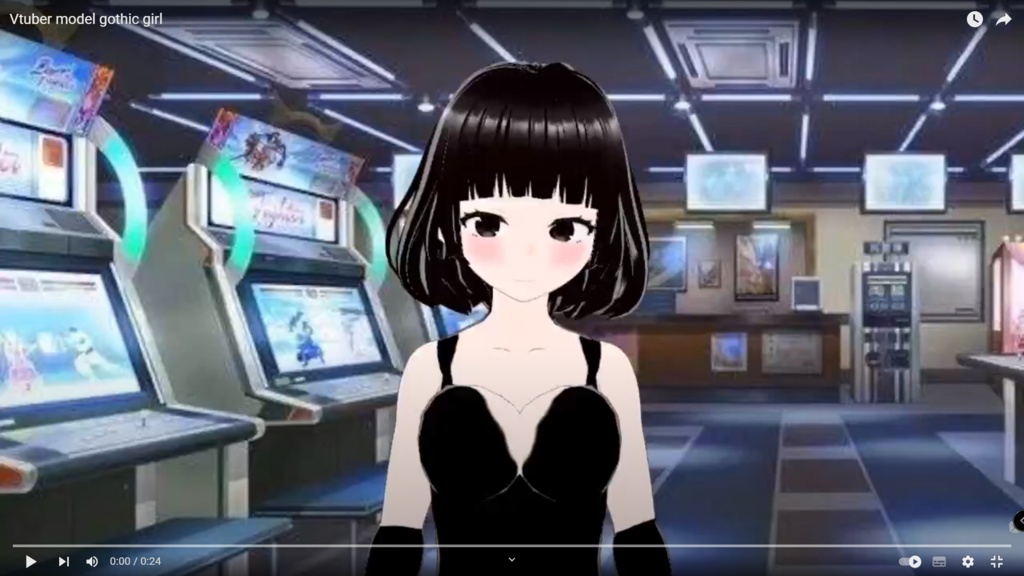 Gothic girl vtuber