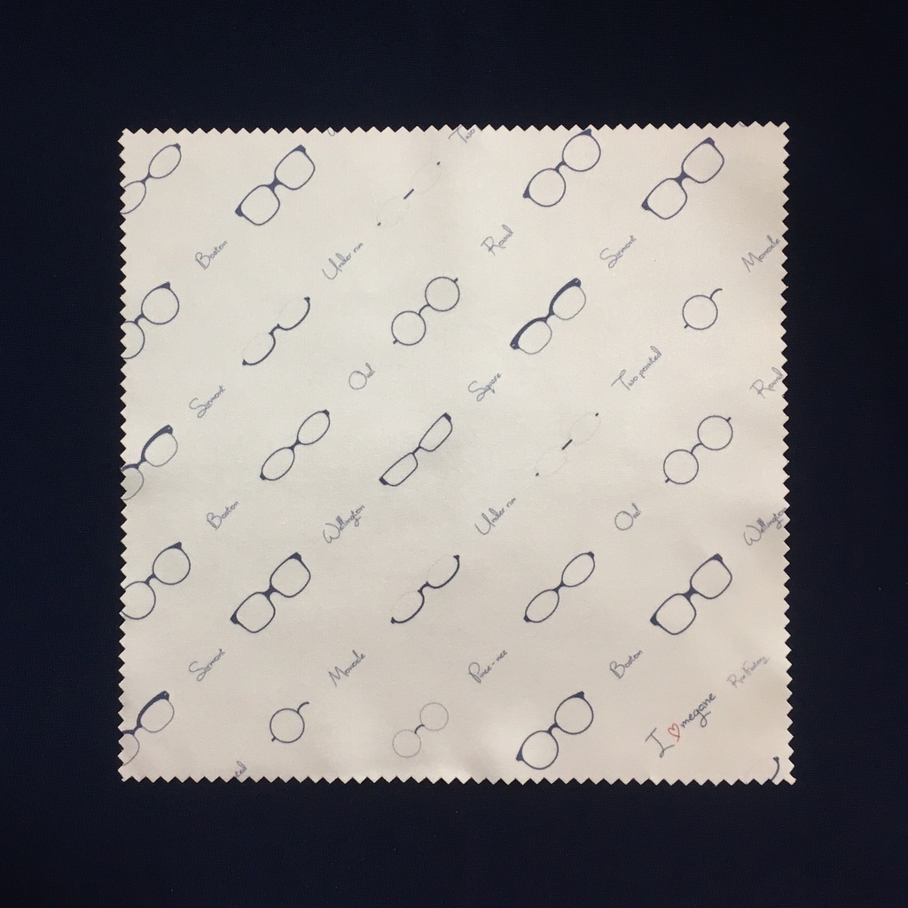 【残り1点】眼鏡柄 眼鏡拭き/マルチクロス