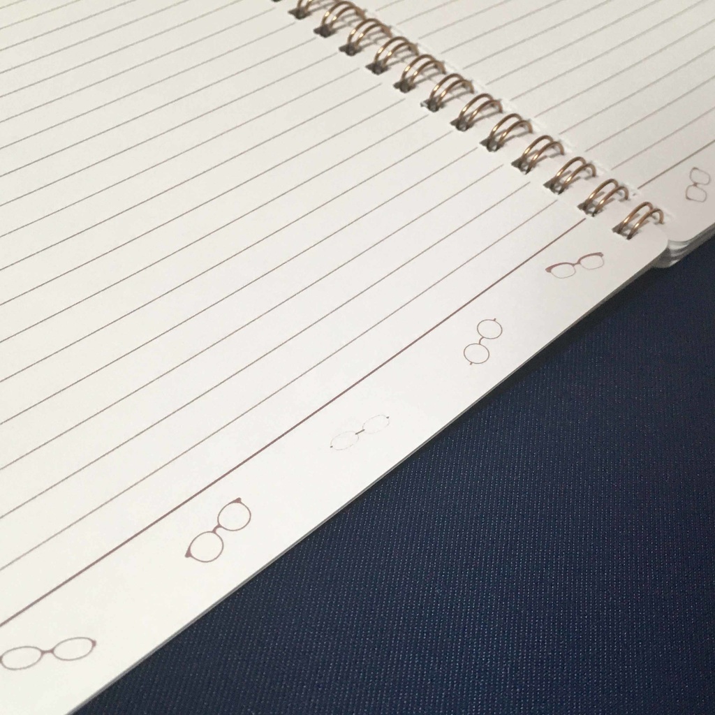 【残り1点】眼鏡カフェ メニュー風リングノート(A5)