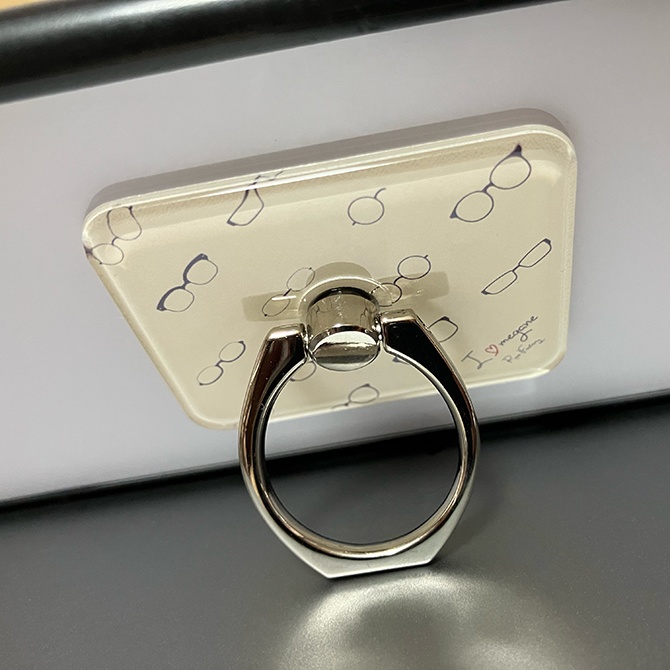 眼鏡柄 スマホリング