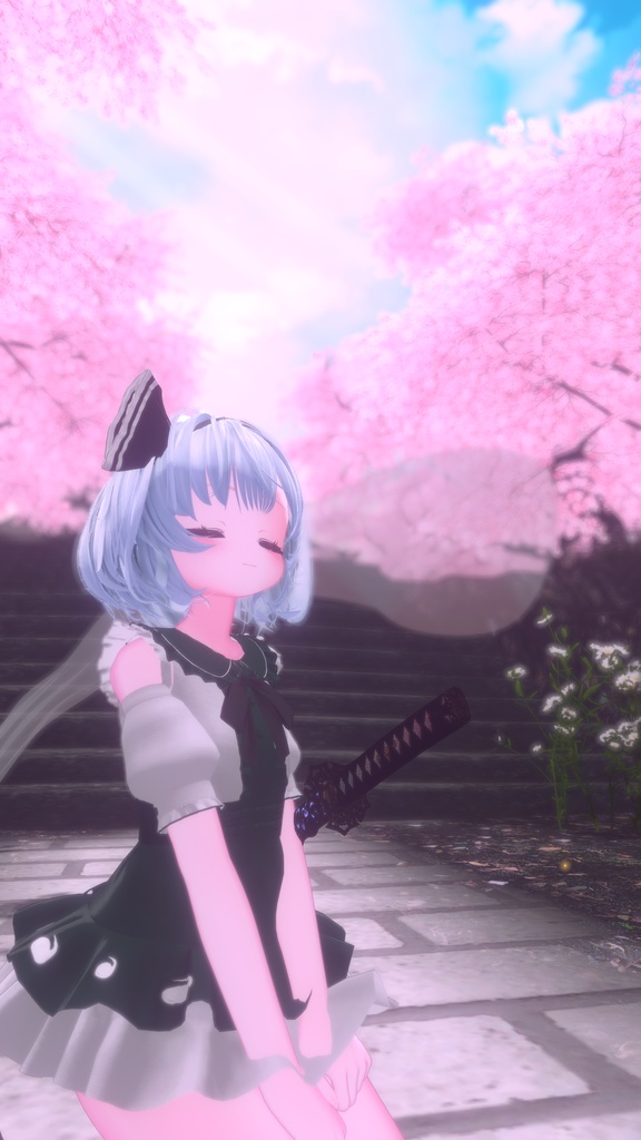 【無料】どこかの庭師の髪留めリボン