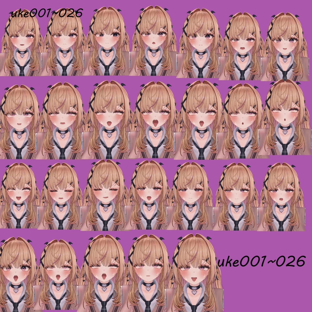 【無料版11種類あり】ざこざこサキュバスとつよつよ♡サキュバス(受け攻め表情アニメーション約80種類+Free11種類)【Yumeka/ゆめか】