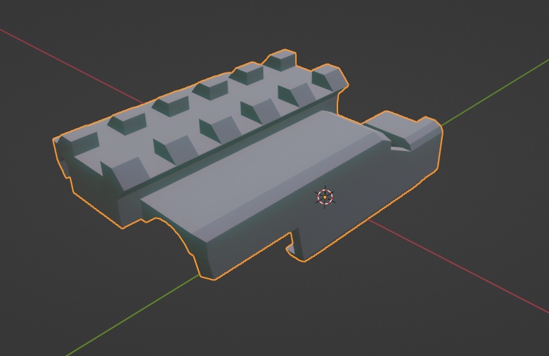 【ガスガン】3Dプリンター用データ WA/KWC Mini UZI用 マウントレイル