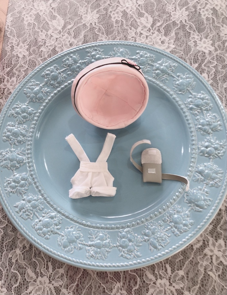 甘めマリン風帽子♡サロペット♡バック 3点セット