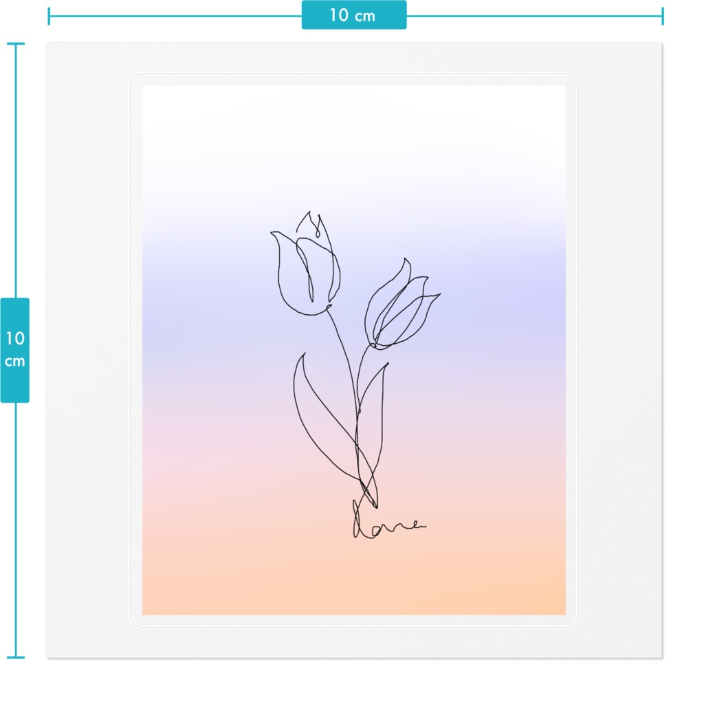 チューリップのステッカー