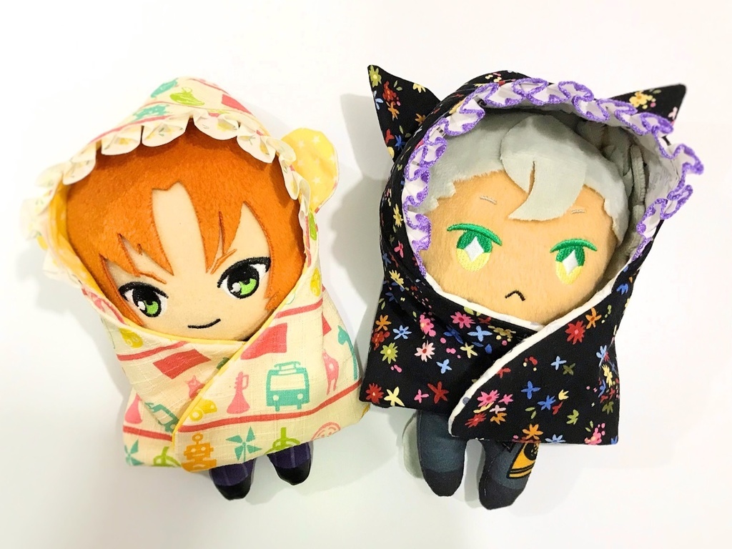 ぬい用おくるみ3way くま耳フード付ポンチョにもなるよ