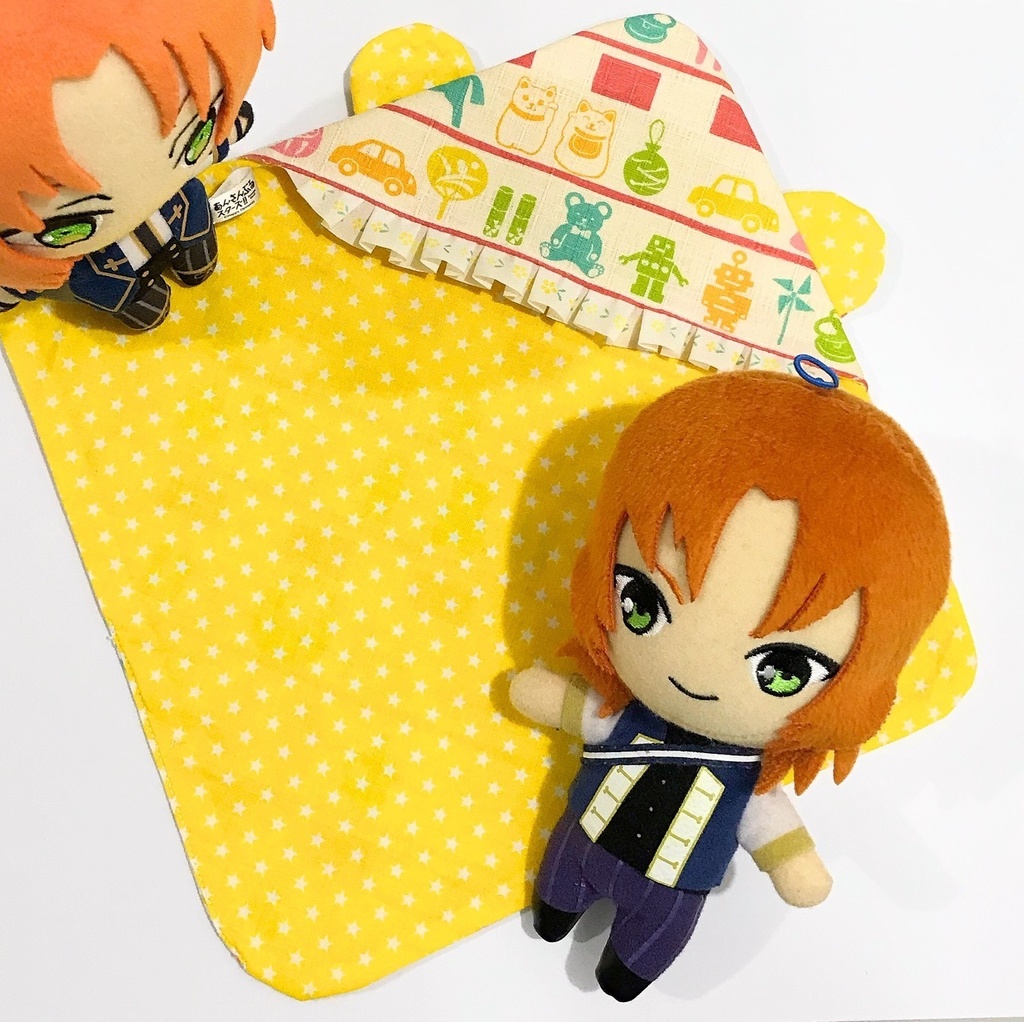 ぬい用おくるみ3way くま耳フード付ポンチョにもなるよ